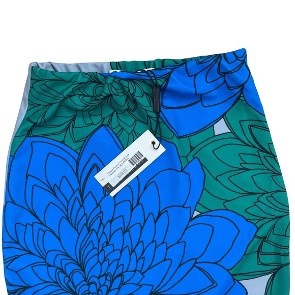 Tracy Reese Floral 2 Piece Set Womens XS Crop Top Mermaid Skirt Artsy Maximalist - Picture 8 of 16